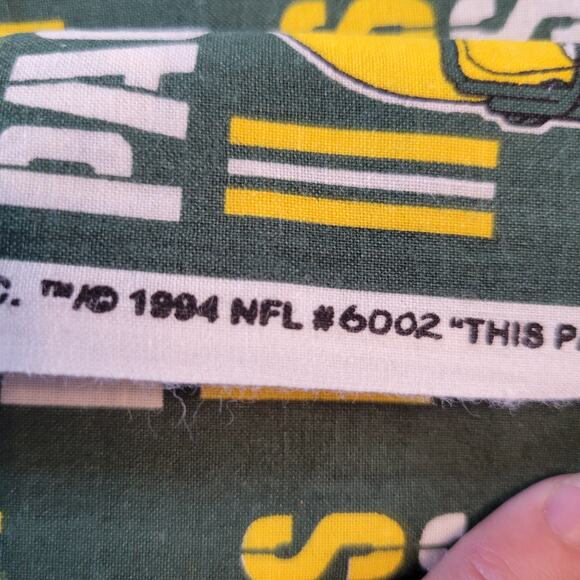 Green Bay Packers Fabric 3 Piece NFL Licensed 1994 Cotton 2yd + Remnants Vintage - Picture 16 of 16